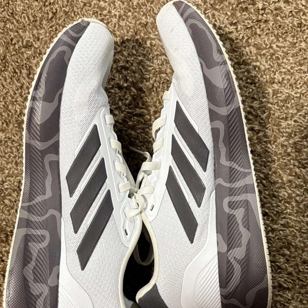 adidas White and Gray Athletic Shoes - Picture 4 of 4
